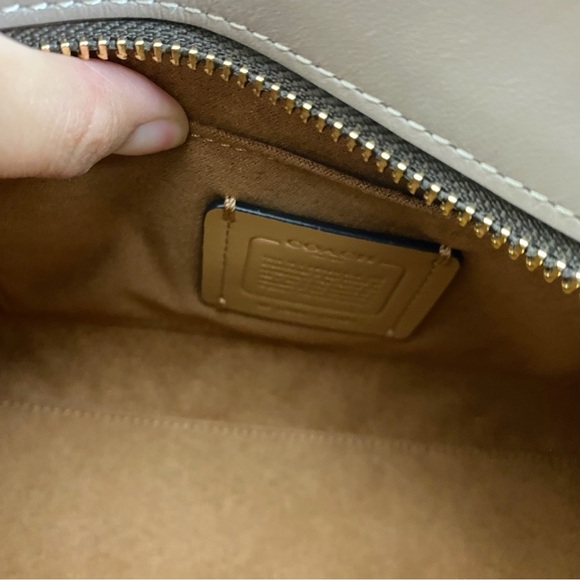 Coach Dark Stone Brown Andrea Carryall Crossbody Bag and Micro Wallet - Picture 7 of 16